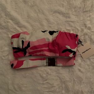 Superdown Buckle Crop Top